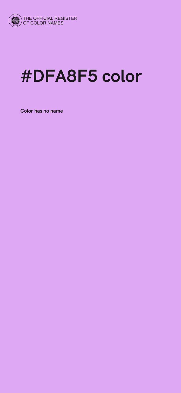 #DFA8F5 color image