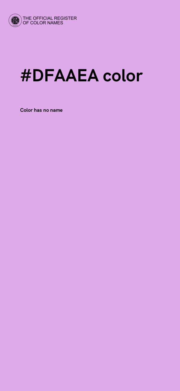 #DFAAEA color image