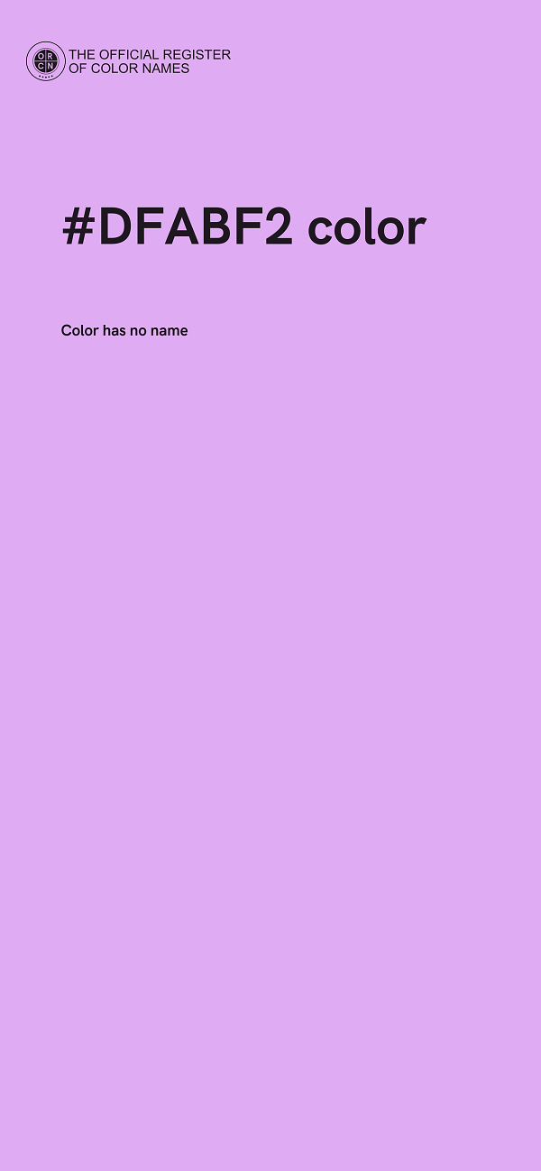 #DFABF2 color image
