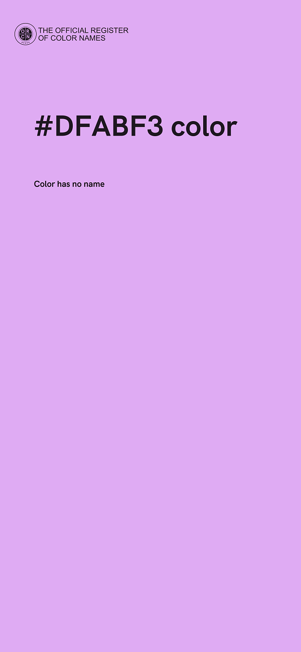 #DFABF3 color image