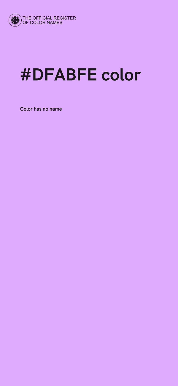 #DFABFE color image