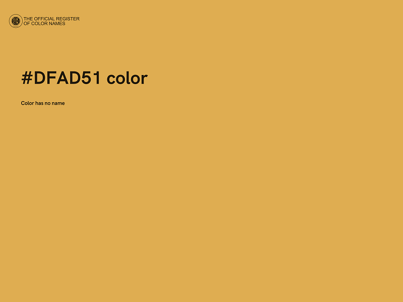 #DFAD51 color image