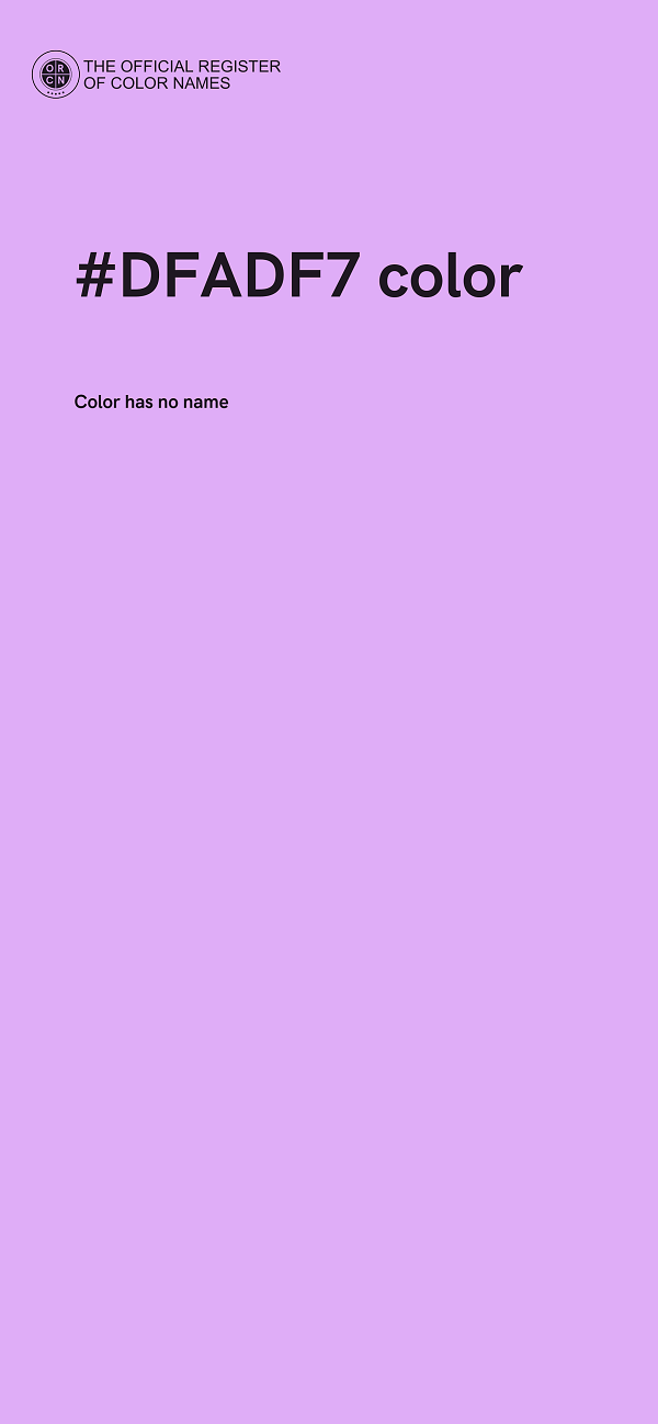 #DFADF7 color image