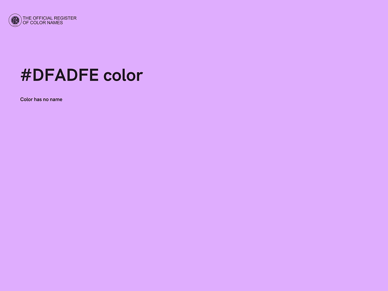 #DFADFE color image
