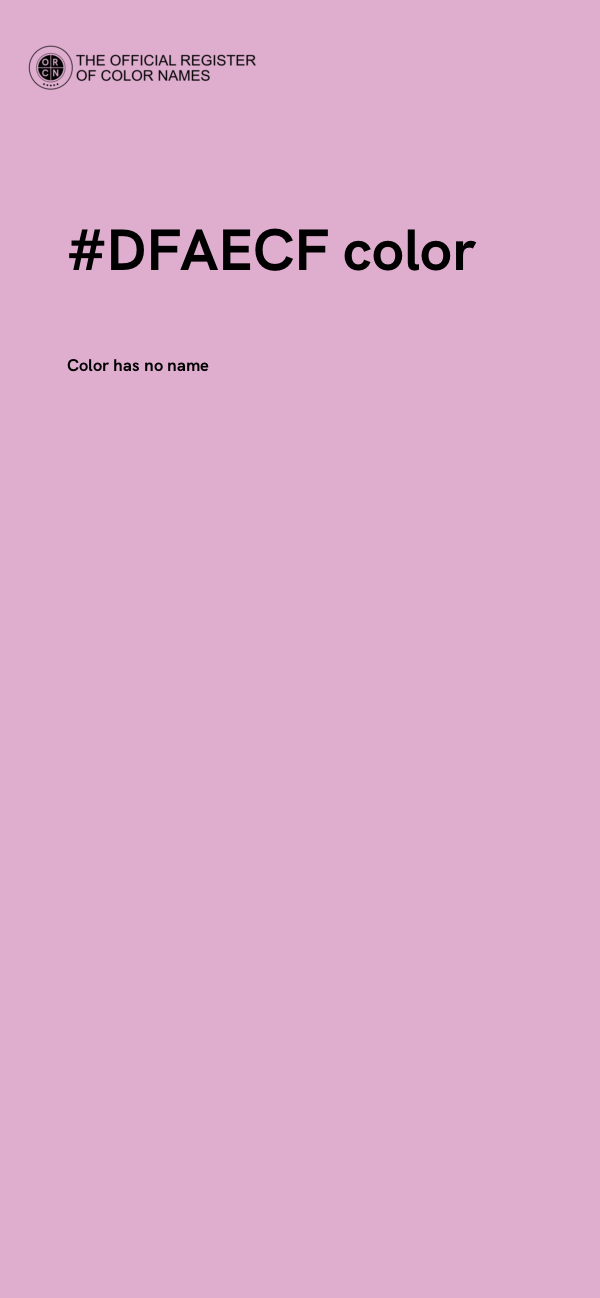#DFAECF color image