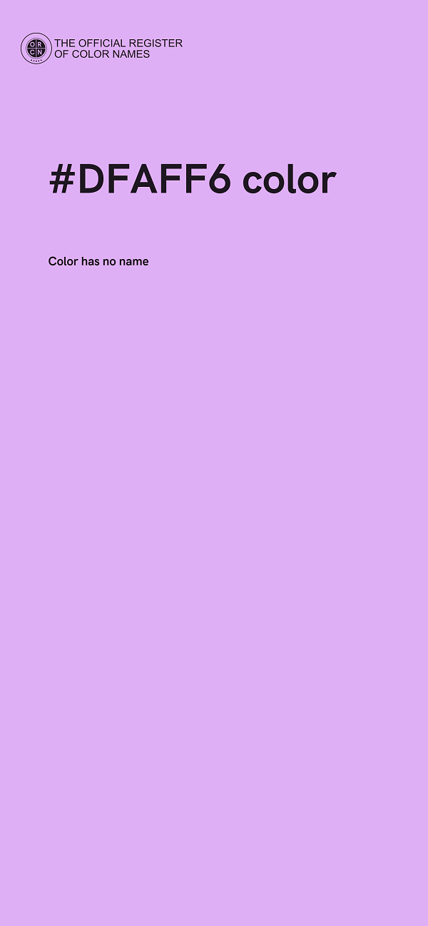 #DFAFF6 color image