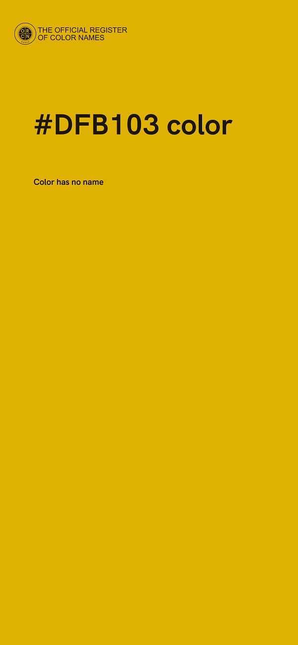 #DFB103 color image