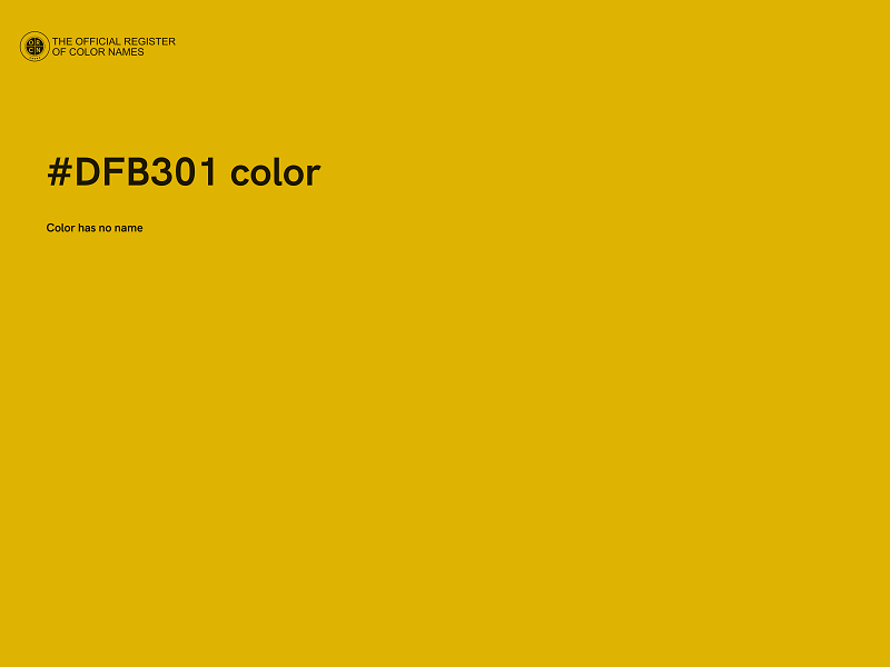 #DFB301 color image