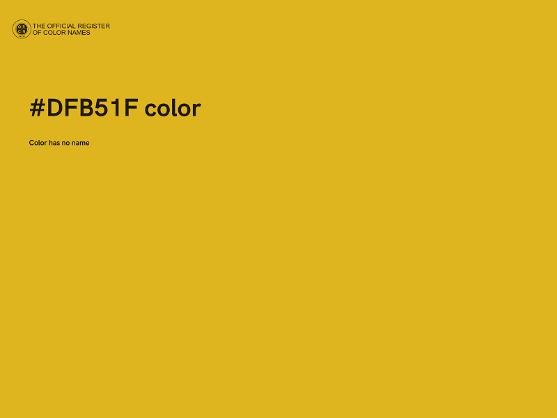 #DFB51F color image