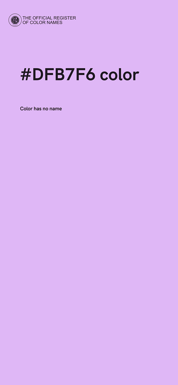 #DFB7F6 color image