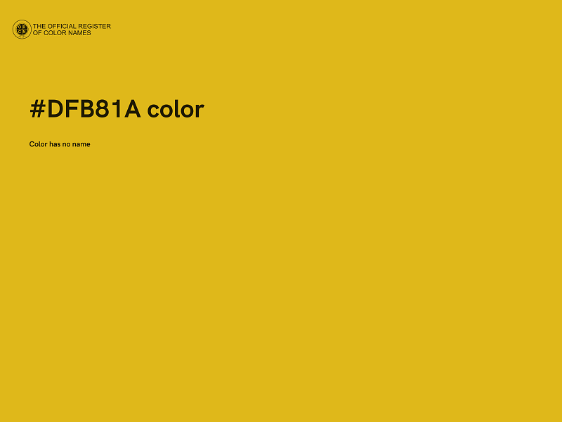 #DFB81A color image