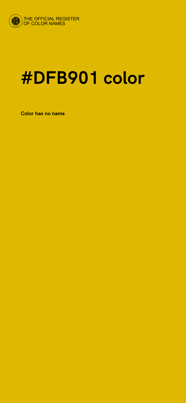 #DFB901 color image