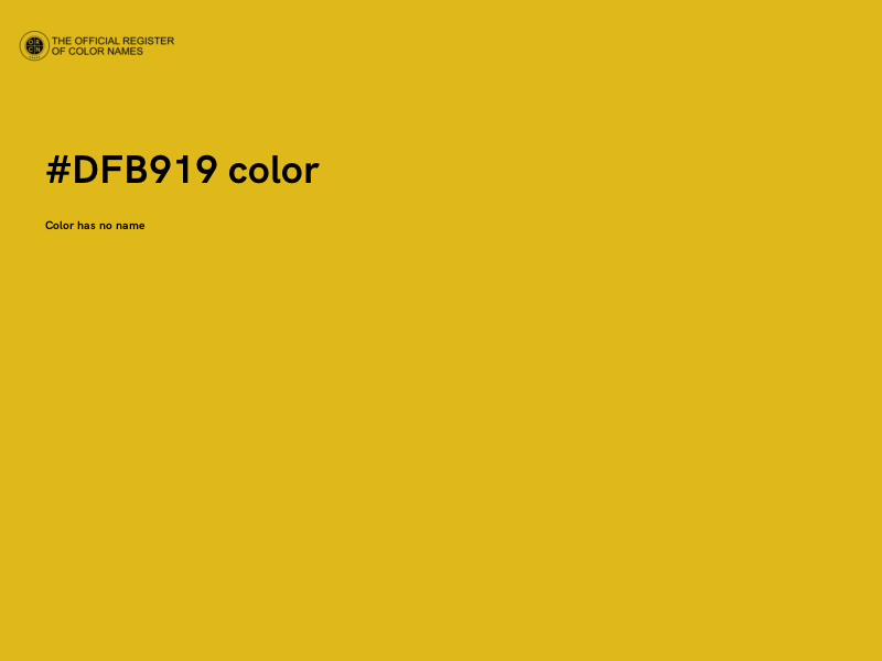 #DFB919 color image
