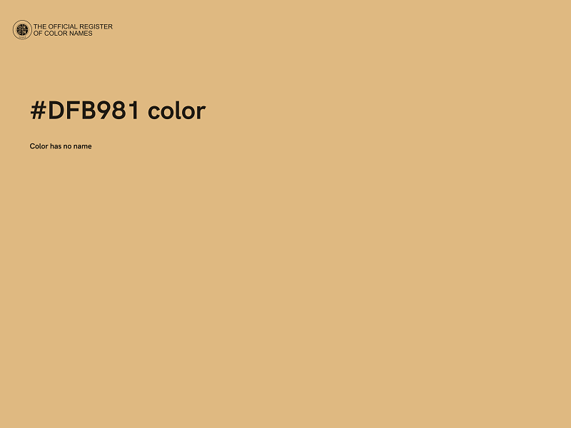 #DFB981 color image