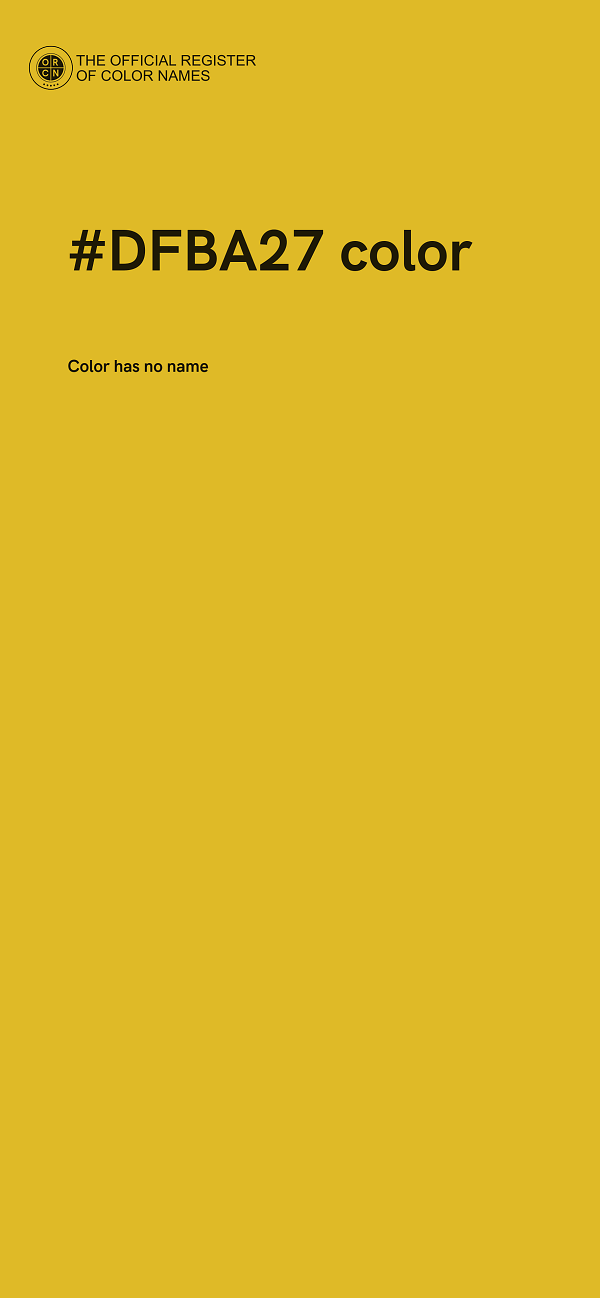 #DFBA27 color image