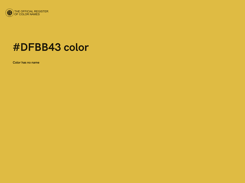 #DFBB43 color image