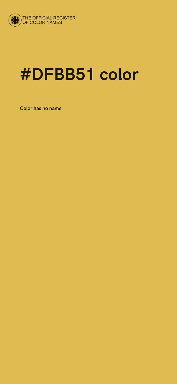 #DFBB51 color image