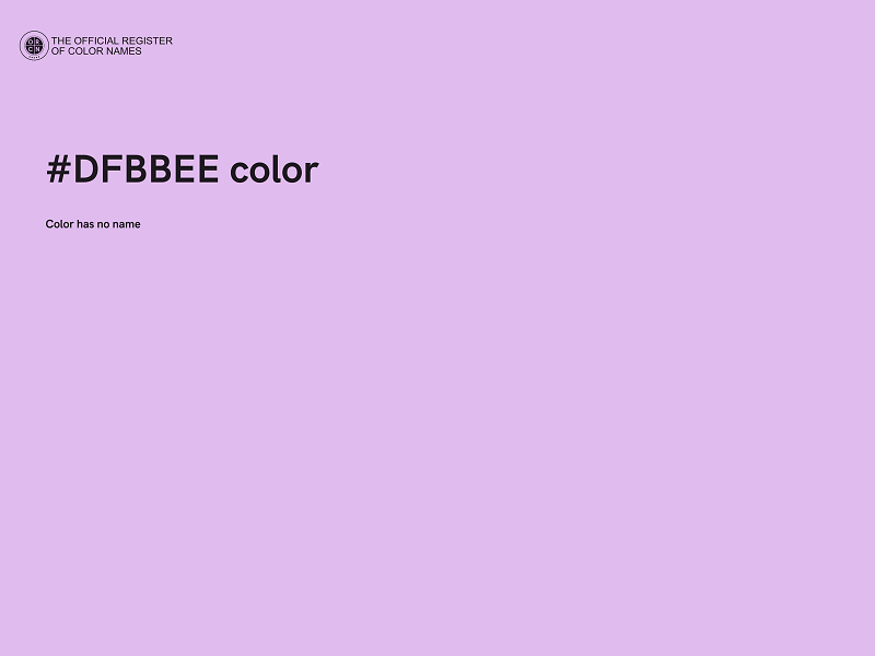 #DFBBEE color image