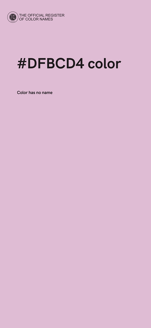 #DFBCD4 color image