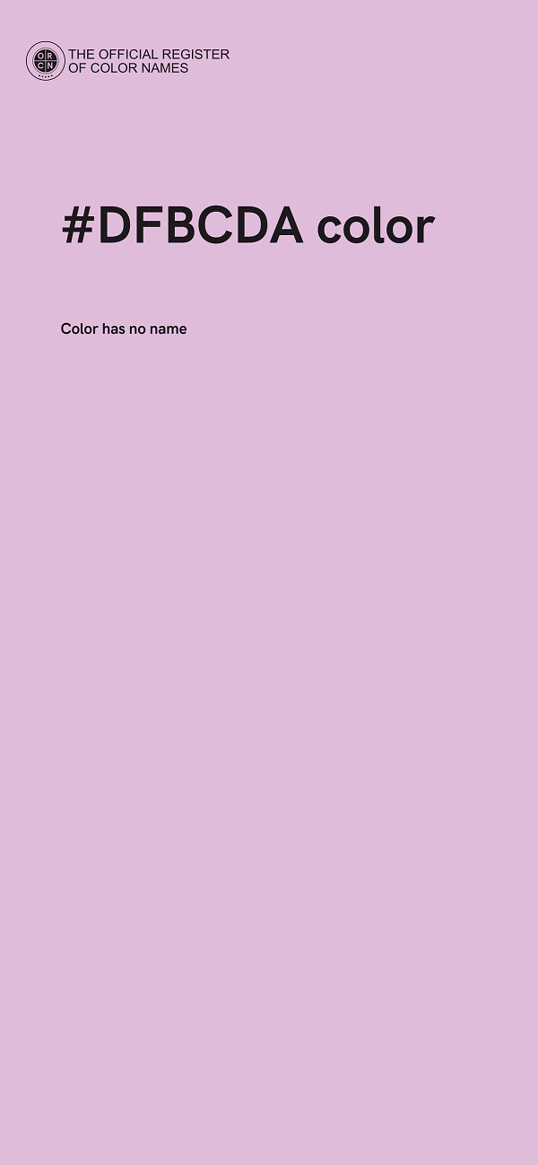 #DFBCDA color image