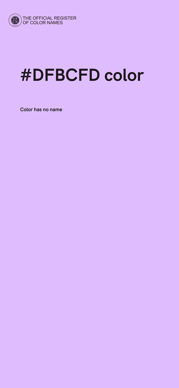 #DFBCFD color image