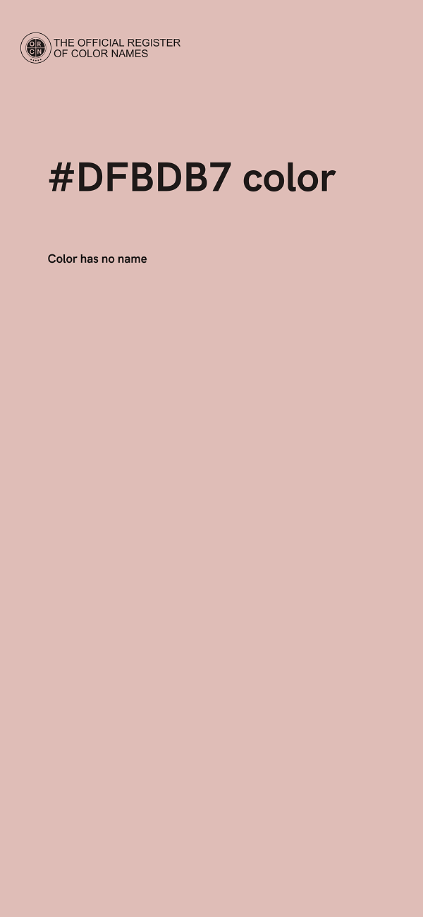 #DFBDB7 color image