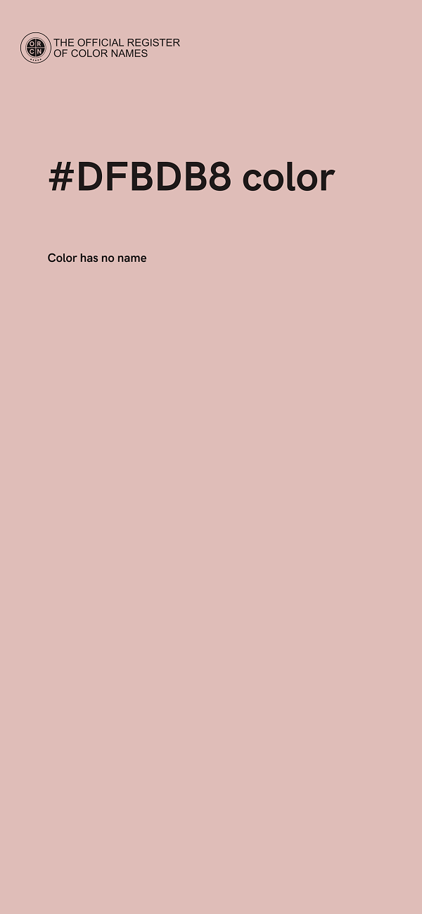 #DFBDB8 color image