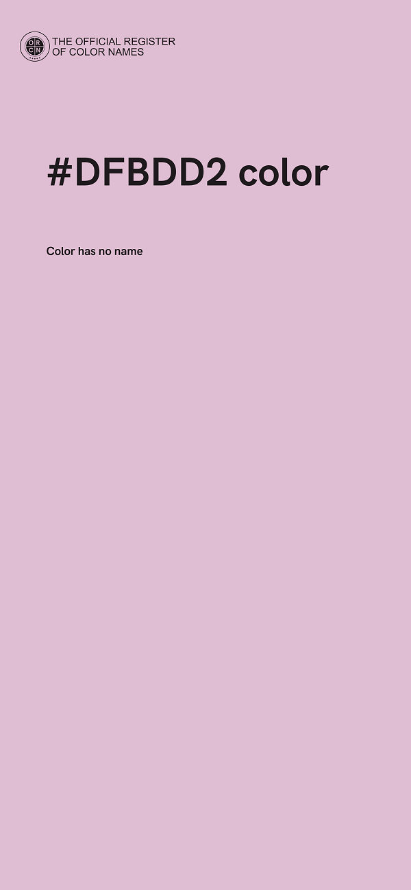 #DFBDD2 color image