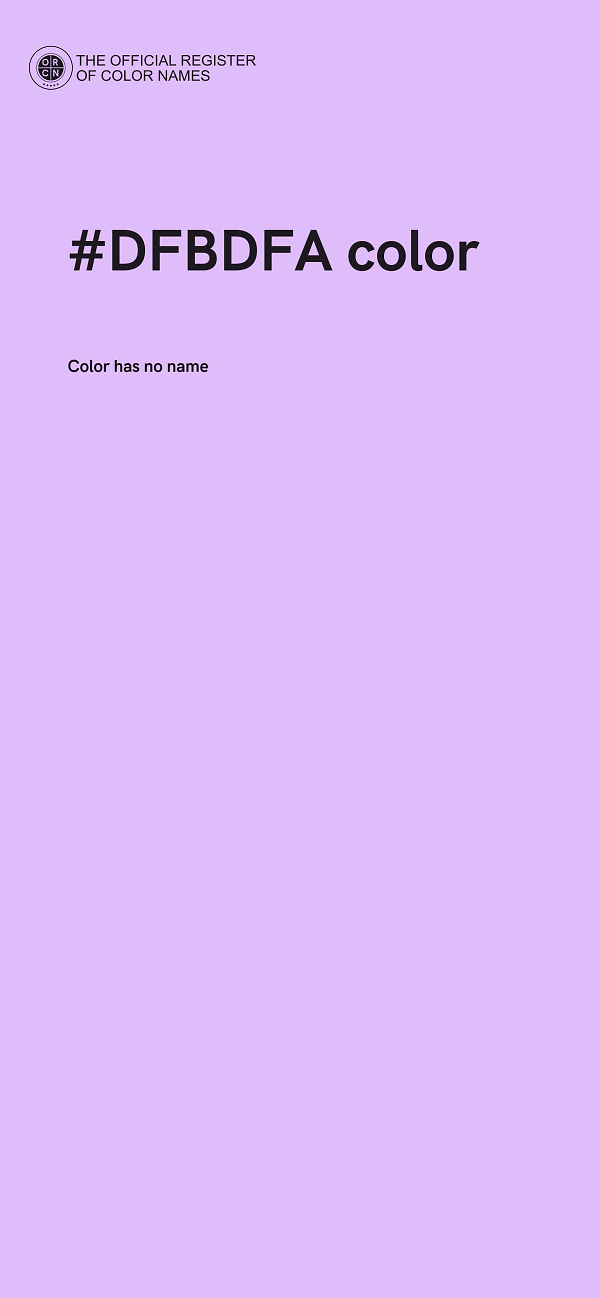 #DFBDFA color image