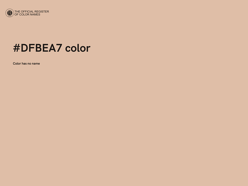 #DFBEA7 color image
