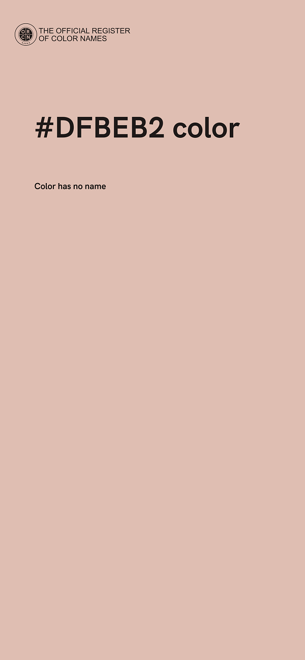 #DFBEB2 color image