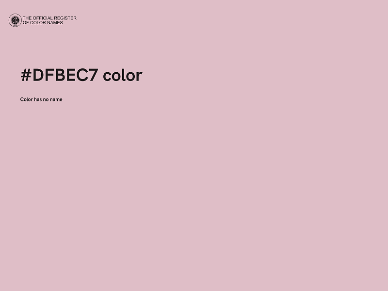 #DFBEC7 color image