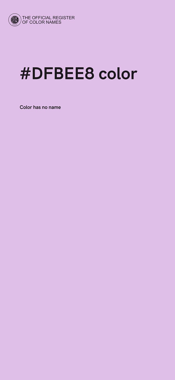 #DFBEE8 color image