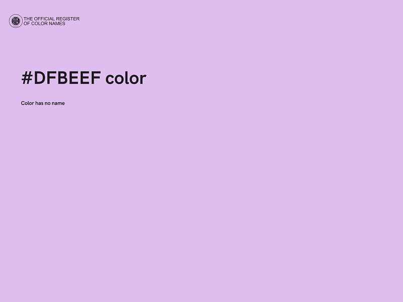 #DFBEEF color image