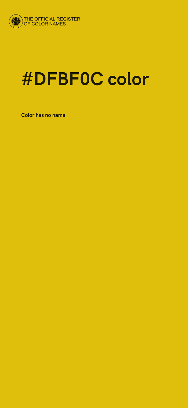 #DFBF0C color image