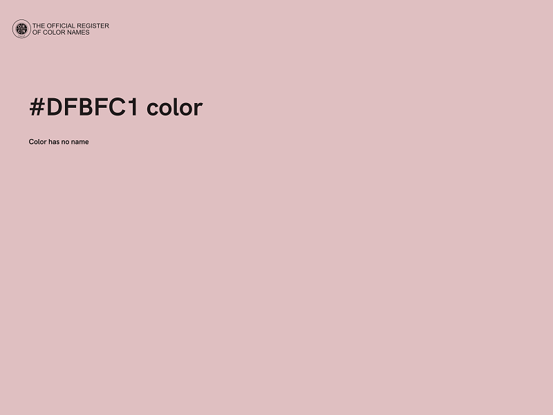 #DFBFC1 color image