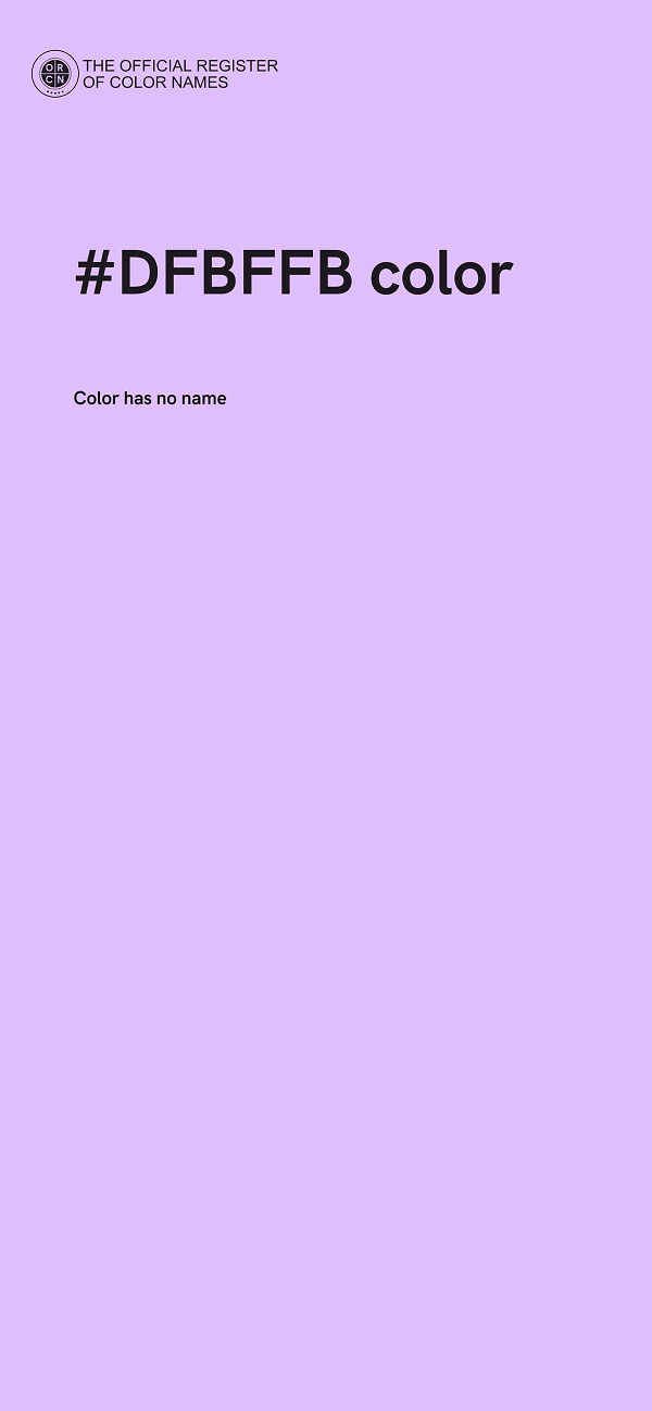 #DFBFFB color image