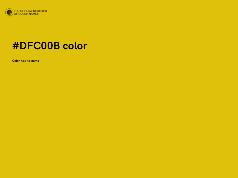 #DFC00B color image