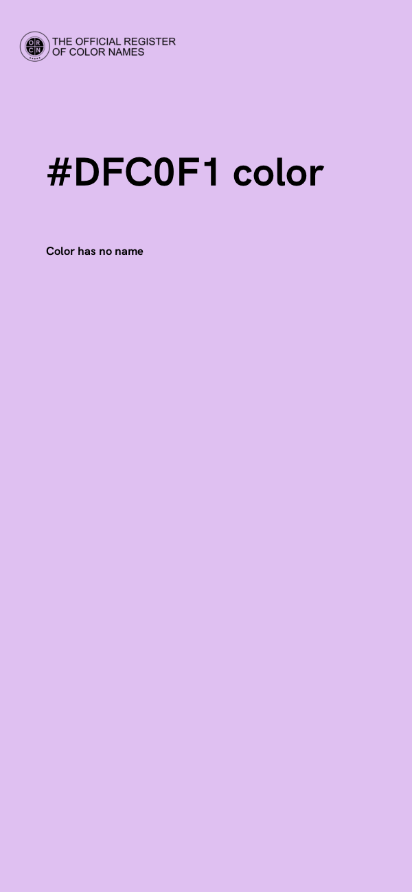 #DFC0F1 color image