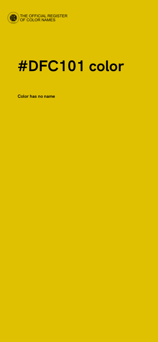 #DFC101 color image