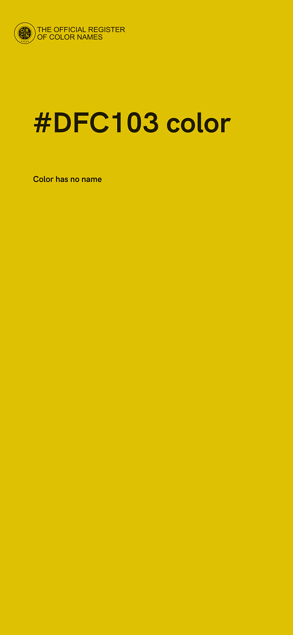 #DFC103 color image