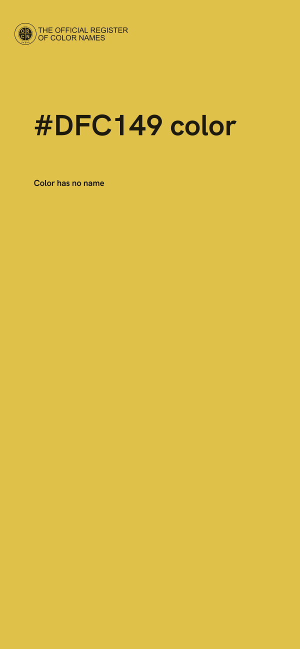 #DFC149 color image
