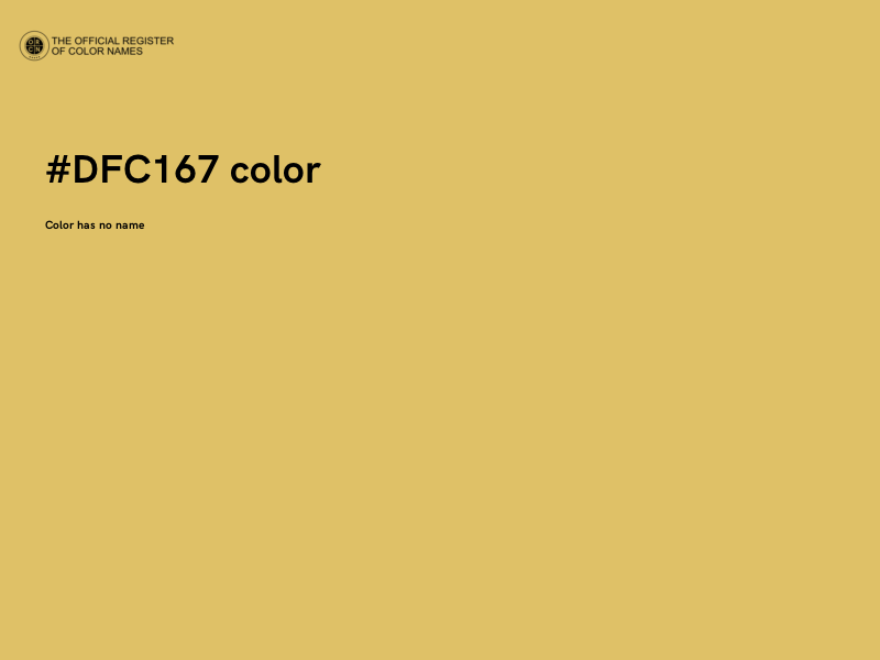 #DFC167 color image