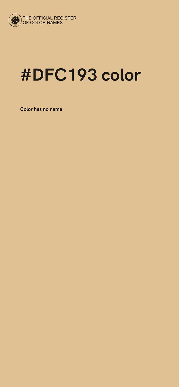 #DFC193 color image