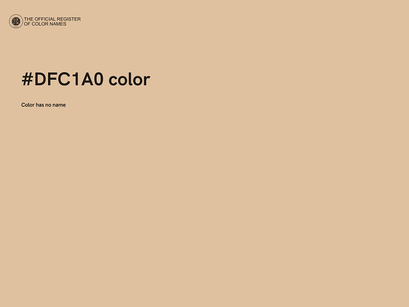 #DFC1A0 color image