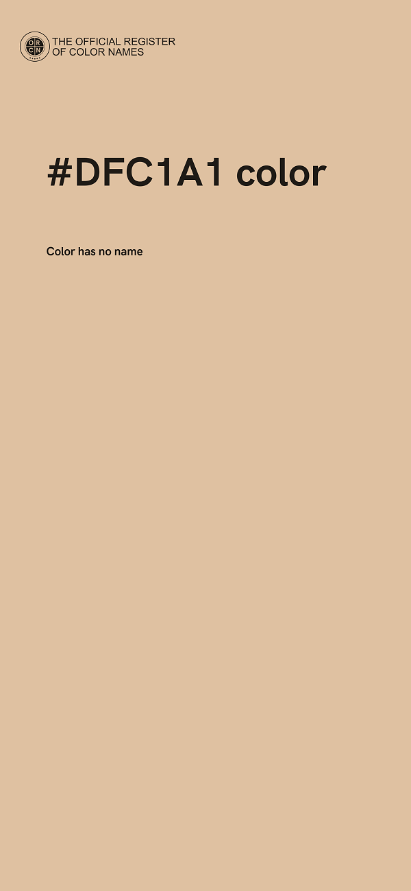 #DFC1A1 color image
