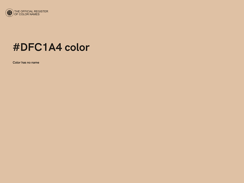 #DFC1A4 color image