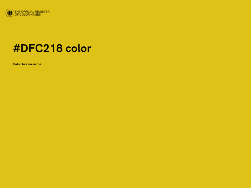#DFC218 color image