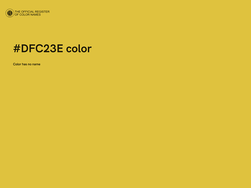 #DFC23E color image