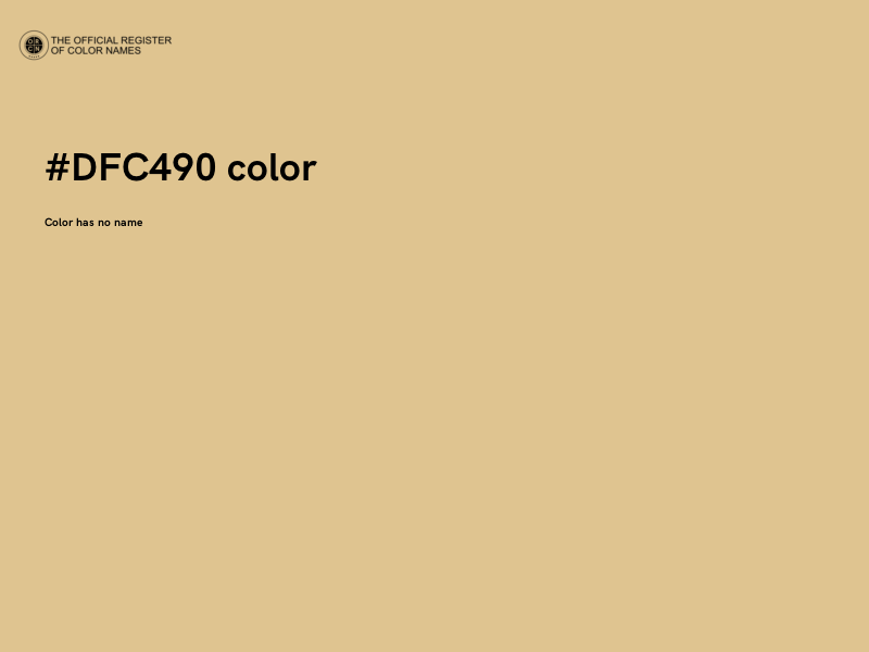 #DFC490 color image